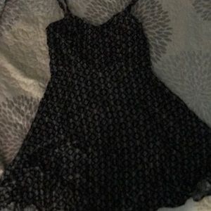 A black and white dress